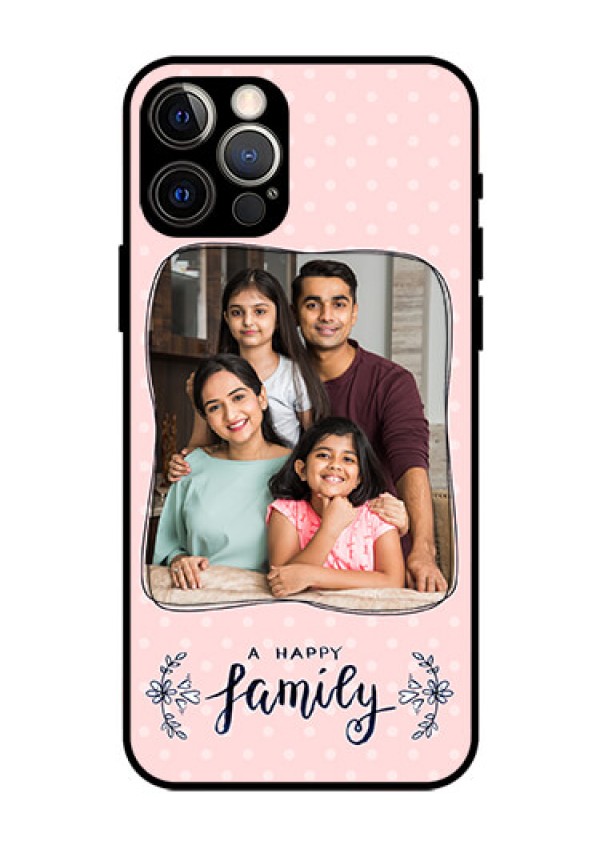 Iphone 12 Pro Custom Glass Phone Case  - Family with Dots Design