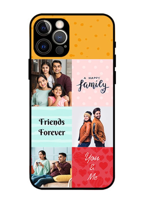 Iphone 12 Pro Personalized Glass Phone Case  - Images with Quotes Design
