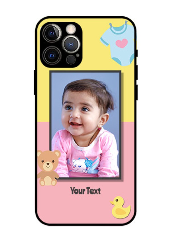 Iphone 12 Pro Photo Printing on Glass Case  - Kids 2 Color Design