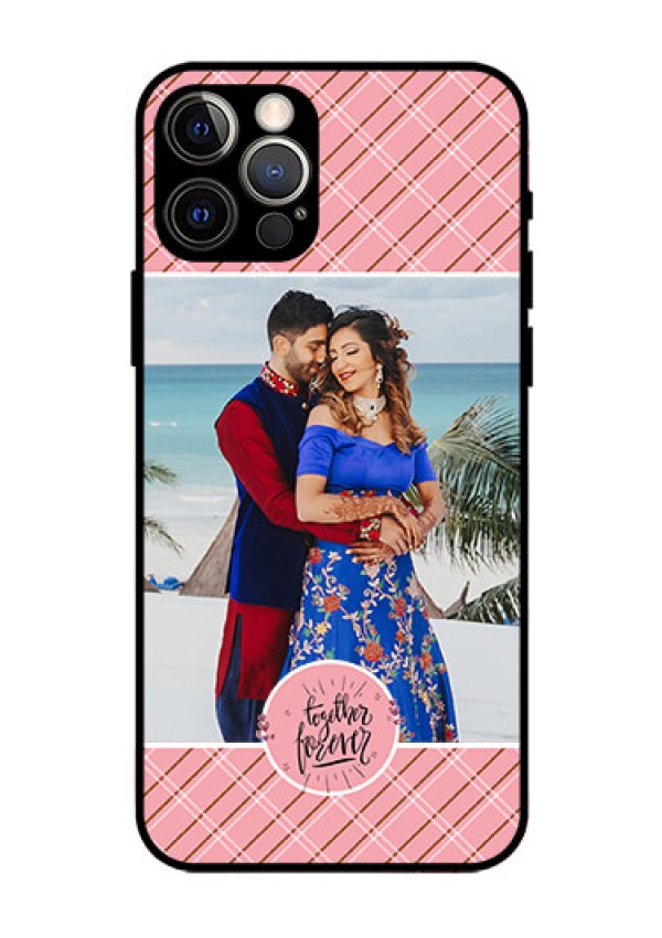 Iphone 12 Pro Personalized Glass Phone Case  - Together Forever Design
