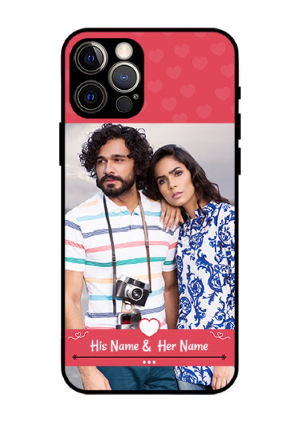 Iphone 12 Pro Photo Printing on Glass Case  - Simple Love Design