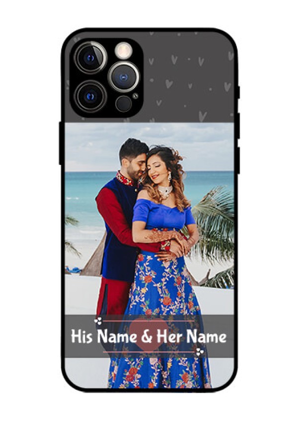 Iphone 12 Pro Custom Glass Mobile Case  - Buy Love Design with Photo Online