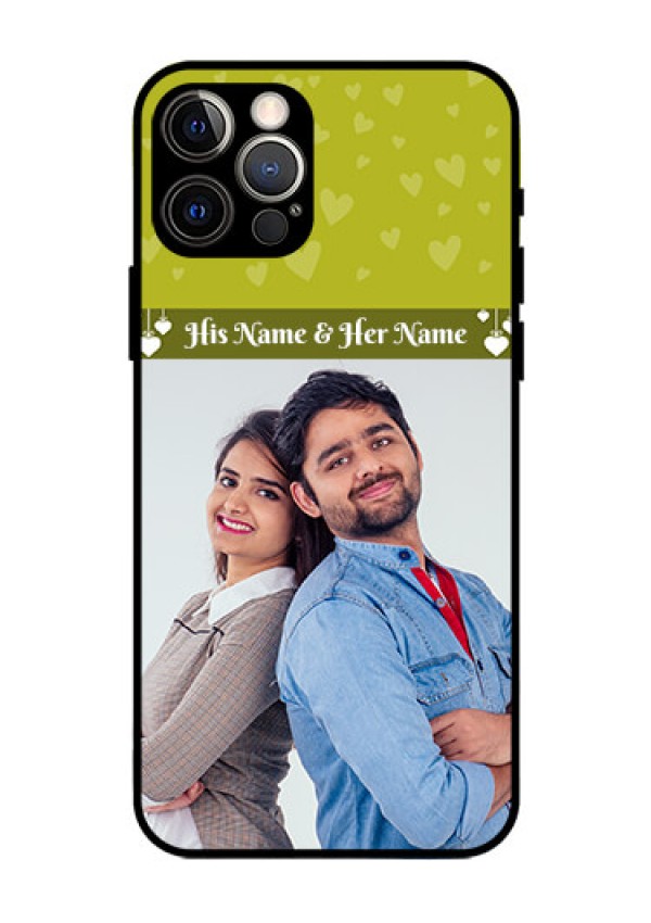 Iphone 12 Pro Custom Glass Phone Case  - You & Me Heart Design
