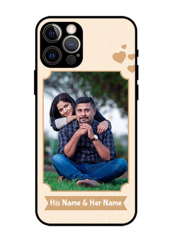 Iphone 12 Pro Custom Glass Phone Case  - with confetti love design 