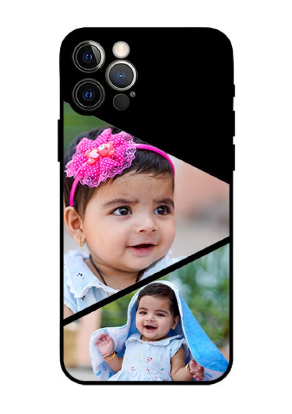 Iphone 12 Pro Custom Glass Phone Case  - Semi Cut Design