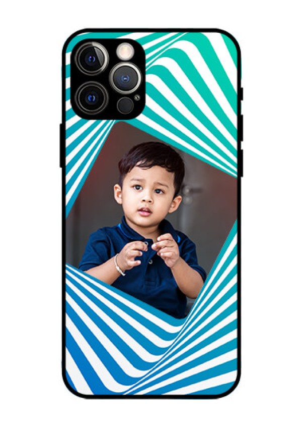 Iphone 12 Pro Personalized Glass Phone Case  - Abstract Spiral Design