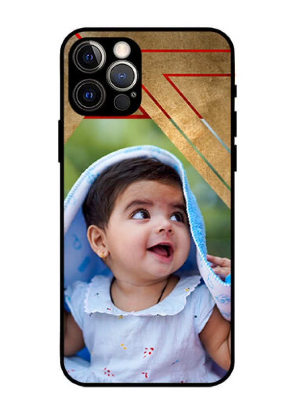 Iphone 12 Pro Personalized Glass Phone Case  - Gradient Abstract Texture Design
