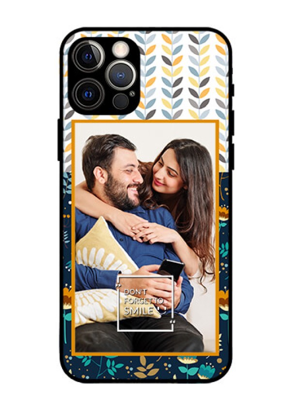Iphone 12 Pro Custom Glass Mobile Case  - Pattern Design