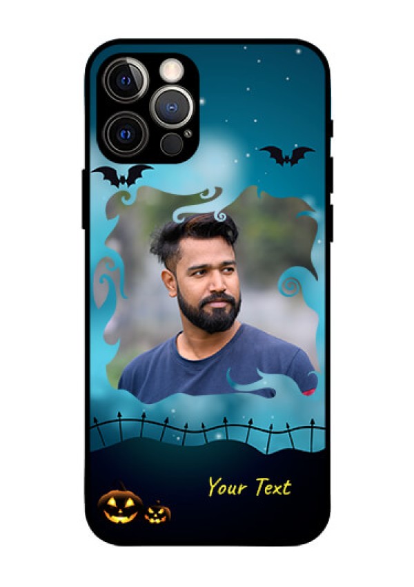Iphone 12 Pro Custom Glass Phone Case  - Halloween frame design