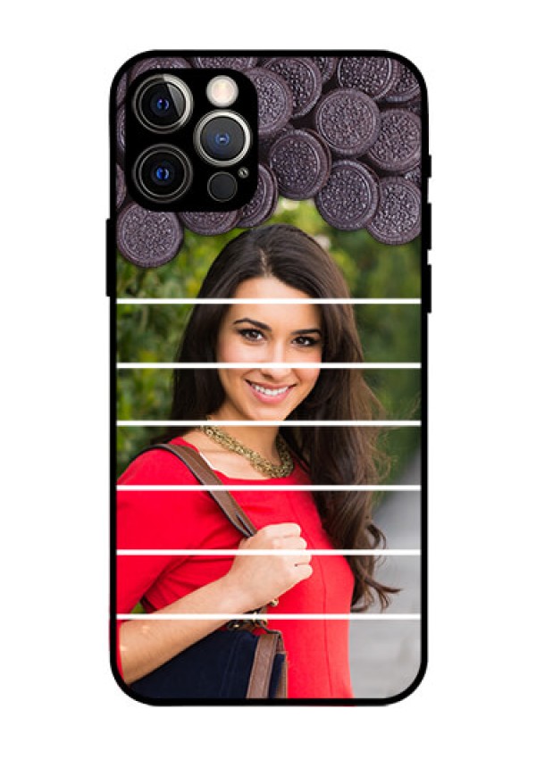 Iphone 12 Pro Custom Glass Phone Case  - with Oreo Biscuit Design