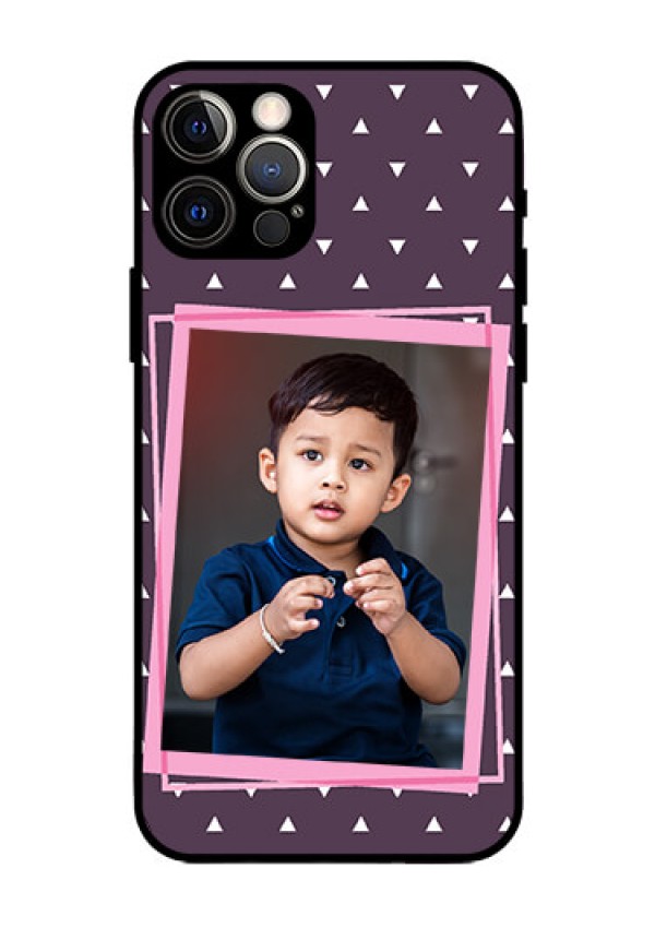 Iphone 12 Pro Custom Glass Mobile Case  - Triangle Pattern Dotted Design