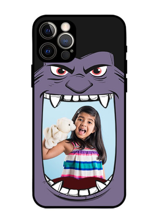 Iphone 12 Pro Custom Glass Phone Case  - Angry Monster Design