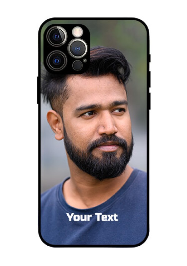 Iphone 12 Pro Glass Mobile Cover: Photo with Text