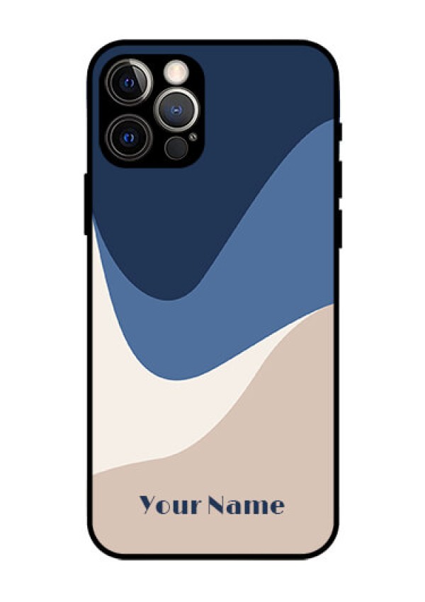 iPhone 12 Pro Custom Glass Phone Case - Abstract Drip Art Design