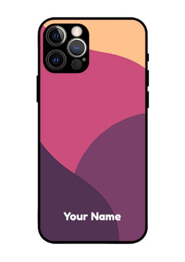iPhone 12 Pro Custom Glass Phone Case - Mixed Multi-colour abstract art Design