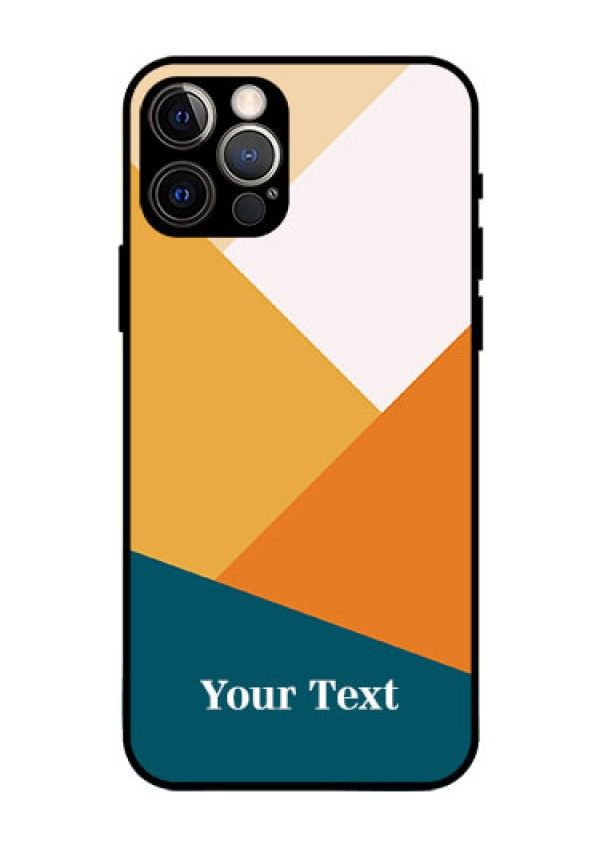iPhone 12 Pro Personalized Glass Phone Case - Stacked Multi-colour Design