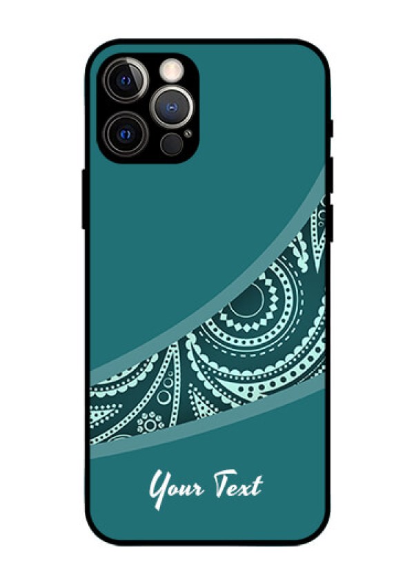 iPhone 12 Pro Photo Printing on Glass Case - semi visible floral Design