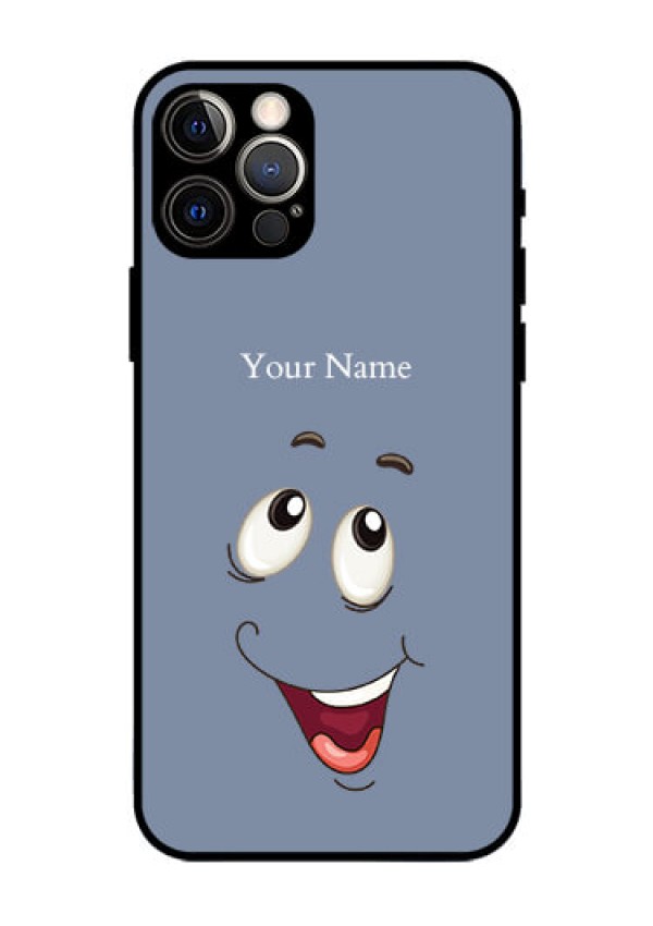 iPhone 12 Pro Photo Printing on Glass Case - Laughing Cartoon Face Design