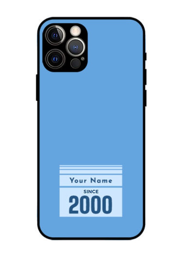 iPhone 12 Pro Custom Glass Mobile Case - Custom Year of birth Design