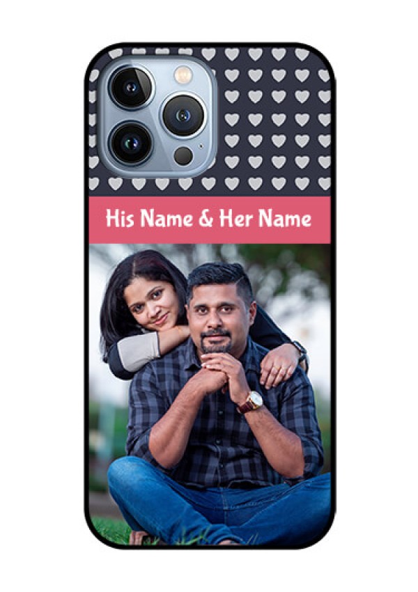 iPhone 13 Pro Max Custom Glass Mobile Case - Love Symbols Design
