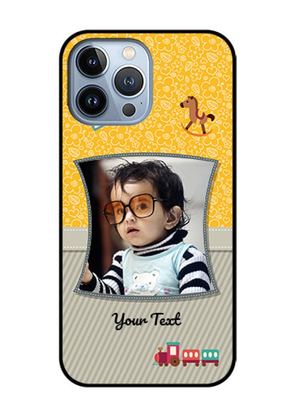 iPhone 13 Pro Max Personalized Glass Phone Case - Baby Picture Upload Design