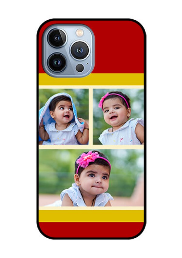 iPhone 13 Pro Max Custom Glass Mobile Case - Multiple Pic Upload Design