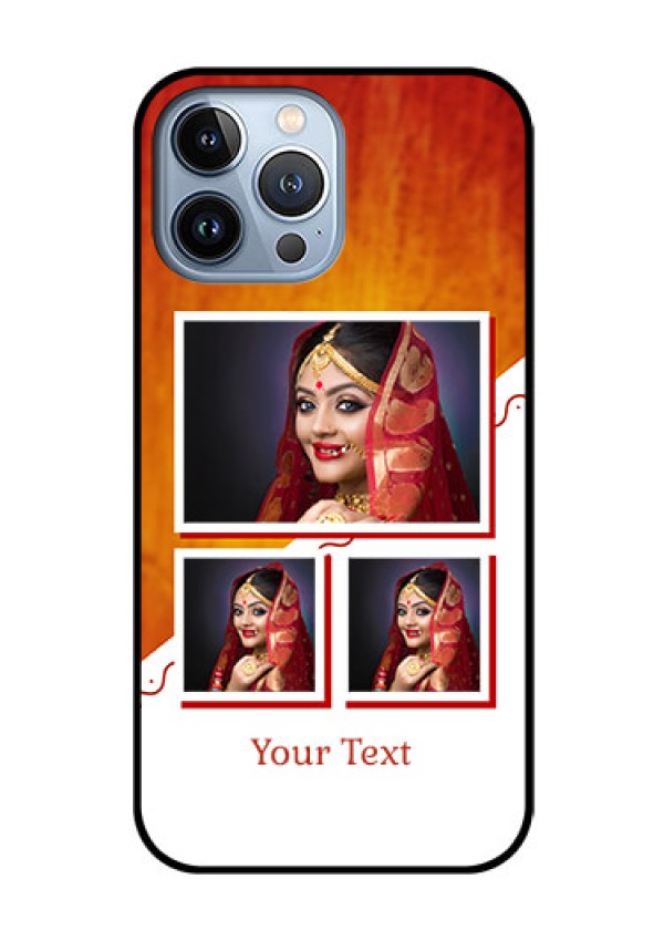 iPhone 13 Pro Max Custom Glass Phone Case - Wedding Memories Design