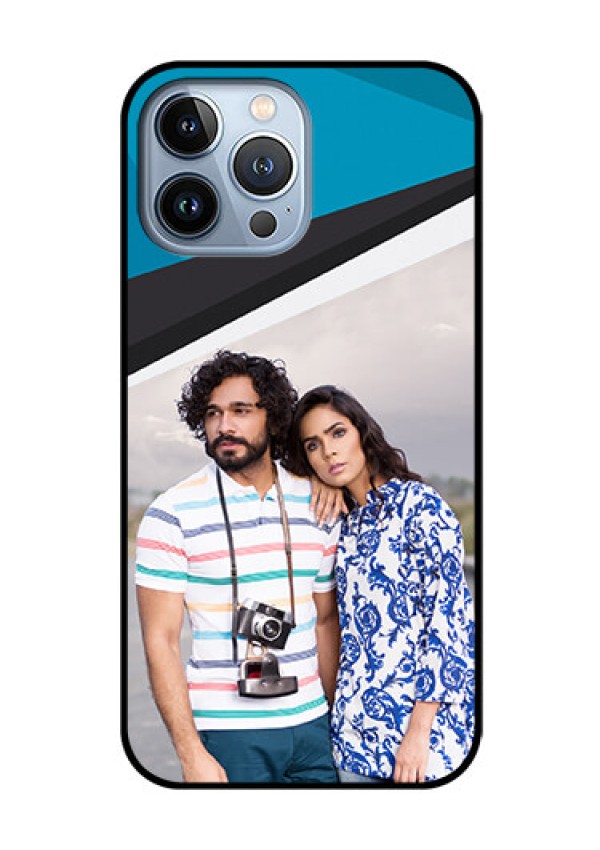 iPhone 13 Pro Max Photo Printing on Glass Case - Simple Pattern Photo Upload Design