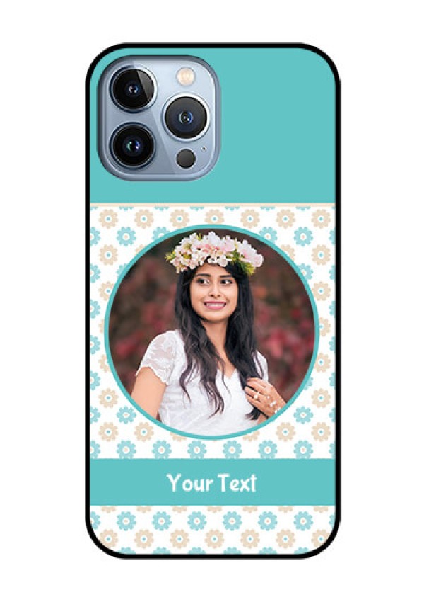 iPhone 13 Pro Max Custom Glass Mobile Case - Beautiful Flowers Design