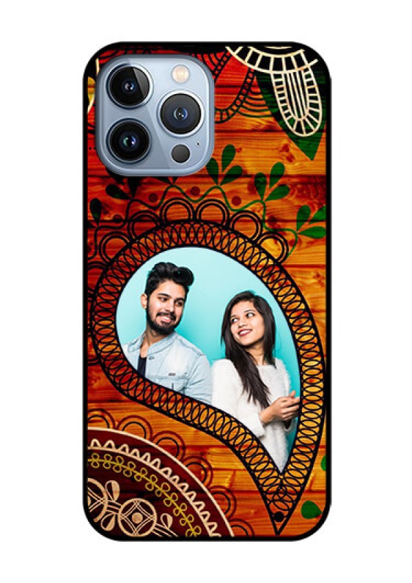 iPhone 13 Pro Max Personalized Glass Phone Case - Abstract Colorful Design