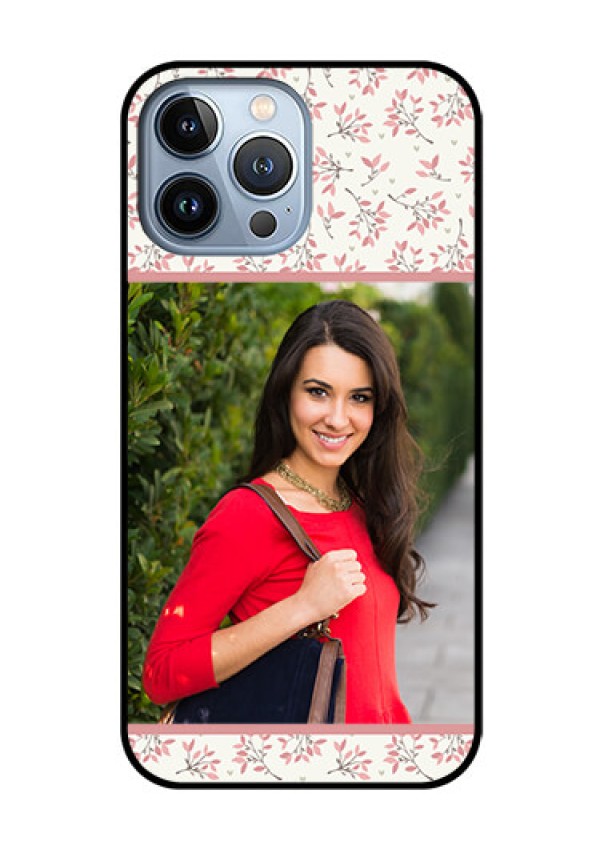 iPhone 13 Pro Max Custom Glass Phone Case - Premium Floral Design