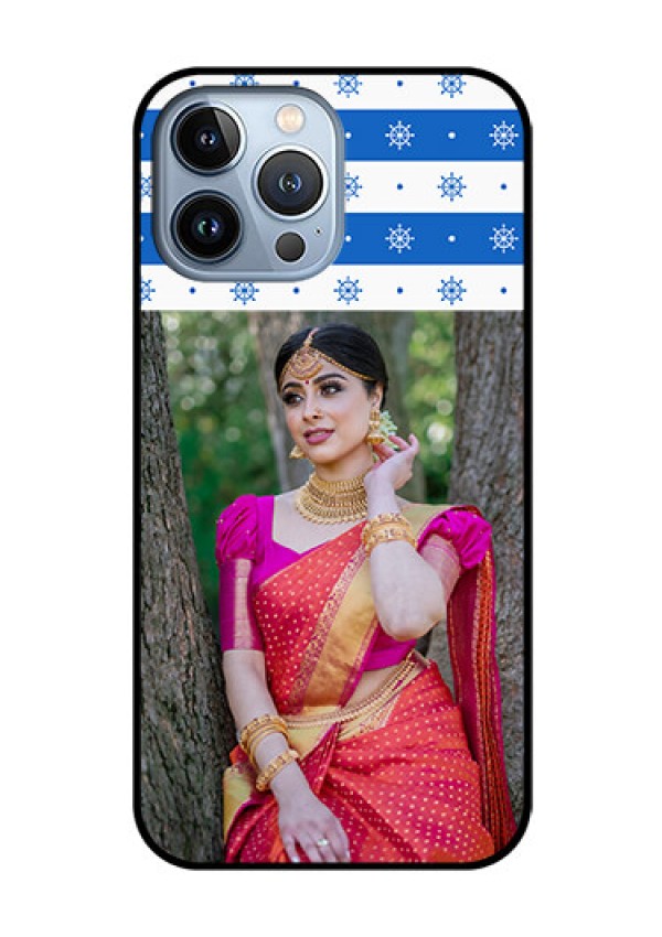 iPhone 13 Pro Max Photo Printing on Glass Case - Snow Pattern Design