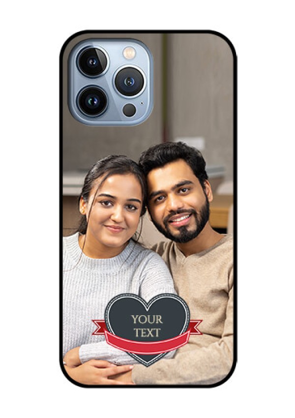 iPhone 13 Pro Max Custom Glass Phone Case - Just Married Couple Design