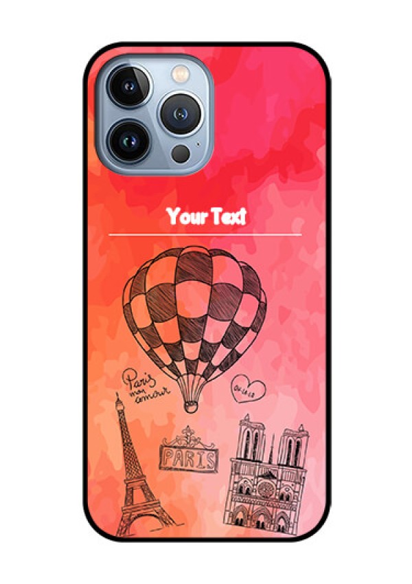 iPhone 13 Pro Max Custom Glass Phone Case - Paris Theme Design