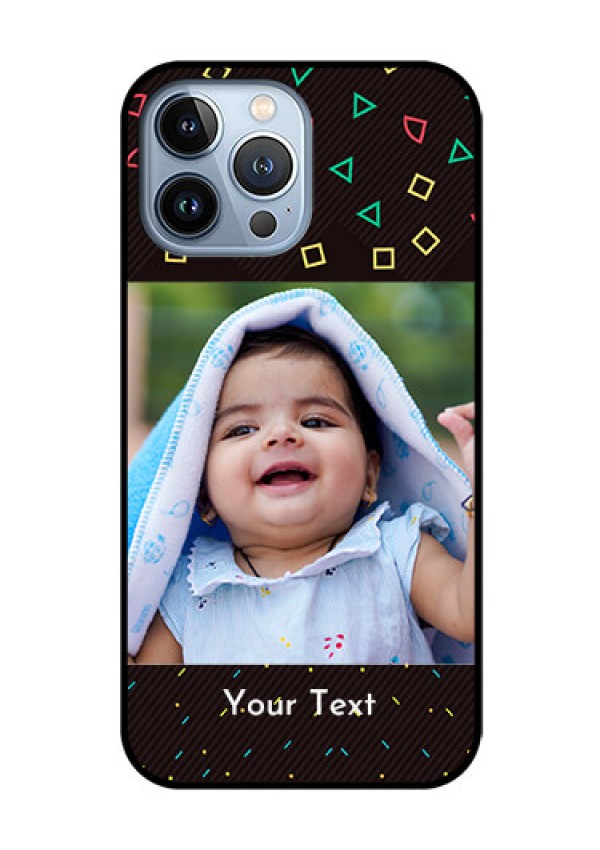 iPhone 13 Pro Max Custom Glass Phone Case - with confetti birthday design