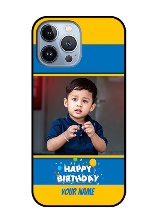 iPhone 13 Pro Max Custom Glass Mobile Case - Birthday Wishes Design