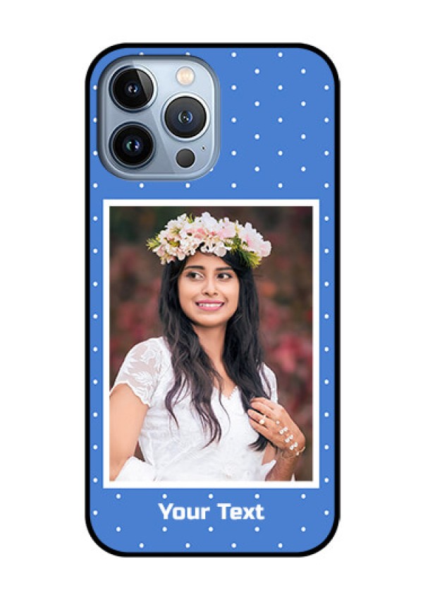 iPhone 13 Pro Max Photo Printing on Glass Case - Polka dots design