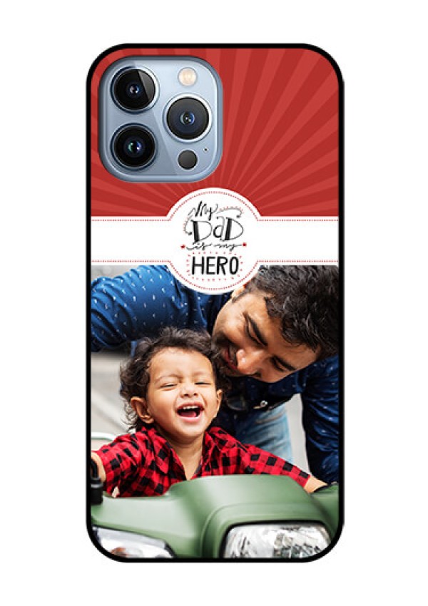 iPhone 13 Pro Max Photo Printing on Glass Case - My Dad Hero Design