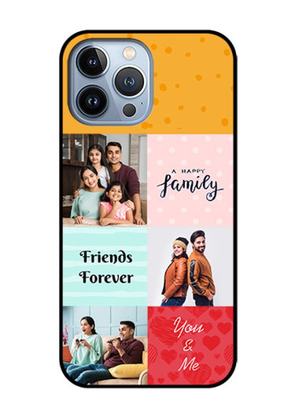 iPhone 13 Pro Max Personalized Glass Phone Case - Images with Quotes Design