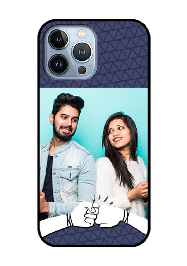 iPhone 13 Pro Max Photo Printing on Glass Case - with Best Friends Design