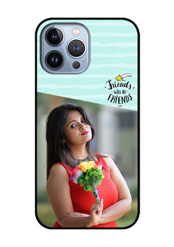 iPhone 13 Pro Max Custom Glass Phone Case - Friends Picture Icon Design