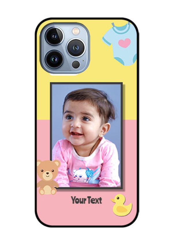 iPhone 13 Pro Max Photo Printing on Glass Case - Kids 2 Color Design