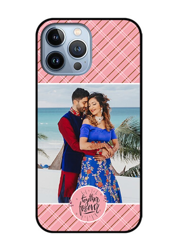 iPhone 13 Pro Max Personalized Glass Phone Case - Together Forever Design