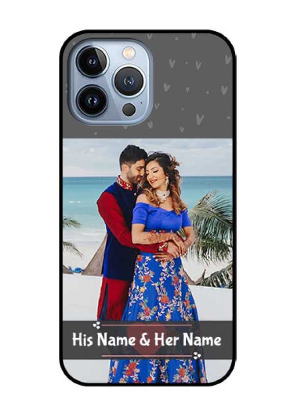 iPhone 13 Pro Max Custom Glass Mobile Case - Buy Love Design with Photo Online
