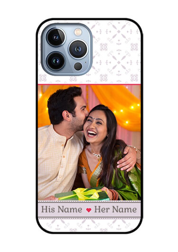 iPhone 13 Pro Max Custom Glass Mobile Case - with Photo and Ethnic Design