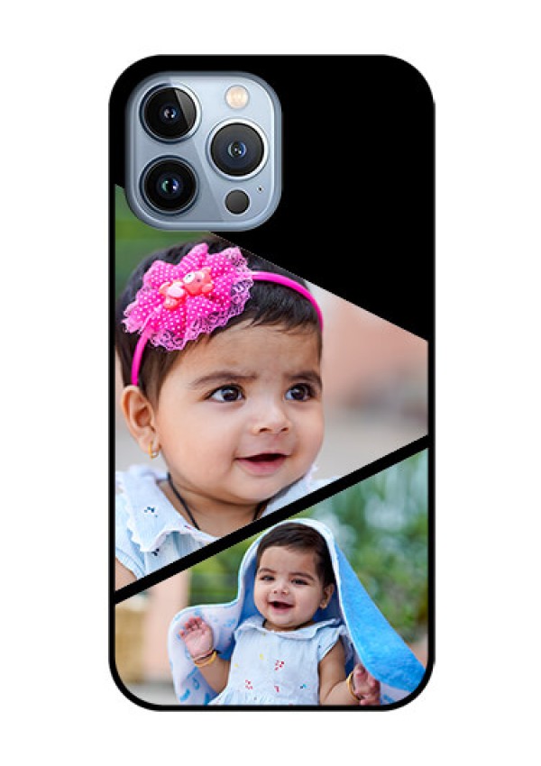 iPhone 13 Pro Max Custom Glass Phone Case - Semi Cut Design