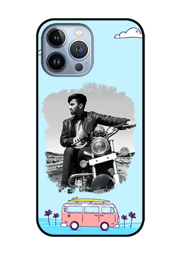 iPhone 13 Pro Max Photo Printing on Glass Case - Travel & Adventure Design