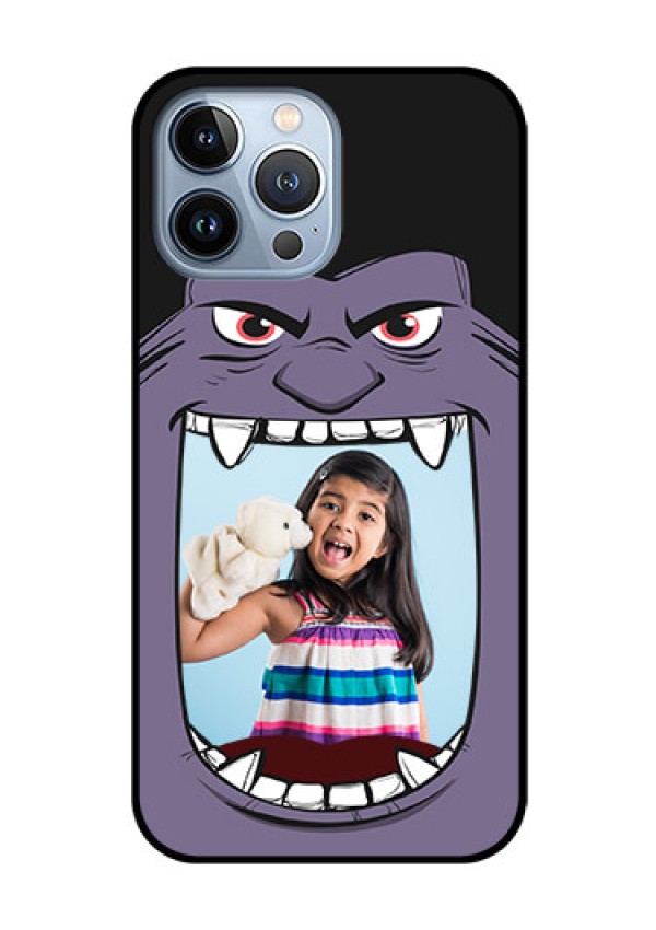 iPhone 13 Pro Max Custom Glass Phone Case - Angry Monster Design