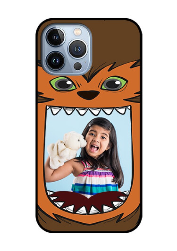 iPhone 13 Pro Max Photo Printing on Glass Case - Owl Monster Back Case Design