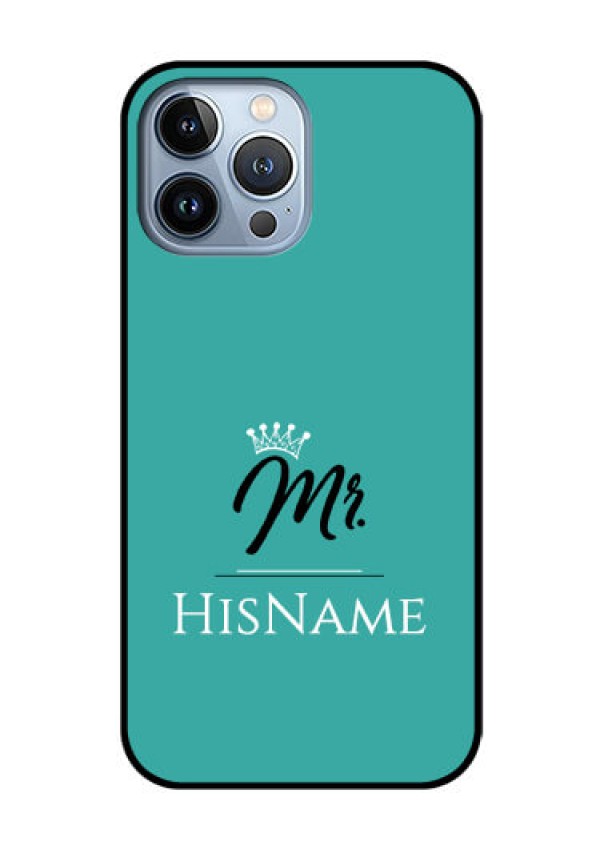 iPhone 13 Pro Max Custom Glass Phone Case Mr with Name